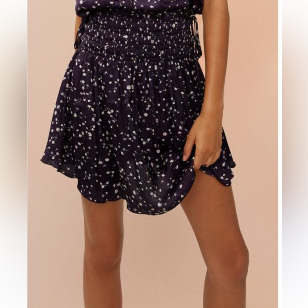 Express Dark purple flowy mini skirt XS